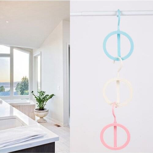 High Quality Storage Rack Scarf Hanger Round Ring Organizer Toroidal Circle Garment Belt Tie Towel Clothes Storage Holders