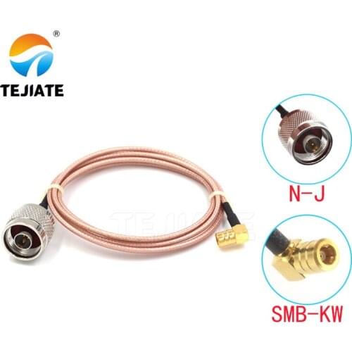 1PCS TEJIATE Adapter Cable N To SMB Type NJ Convert SMBKW 8-90CM 1M 1.5M 2M Length Connector RG316 Wire