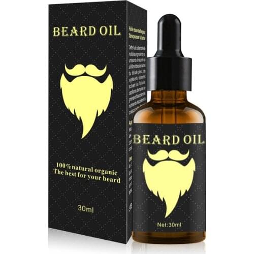 100% Natural 30ML Accelerate Facial Hair Grow Beard Essential Oil Hair and Beard Growth Oil Men Beard Grooming Products