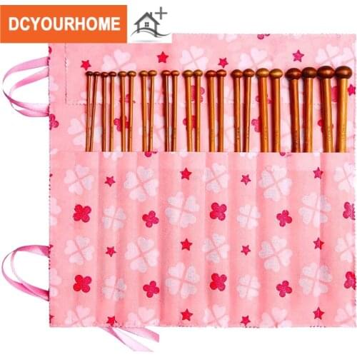 11 pairs Bamboo Knitting Needles Set Knitting Needle Case Knitting Kits for Beginners size3mm-6mm(length:35cm)