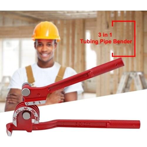 180 Degree Tubing Bender for 1/4" 5/16" 3/8" Copper Aluminum Thin Stainless Steel Manual Tubing Bending Tools 3 In 1 Tube Bender