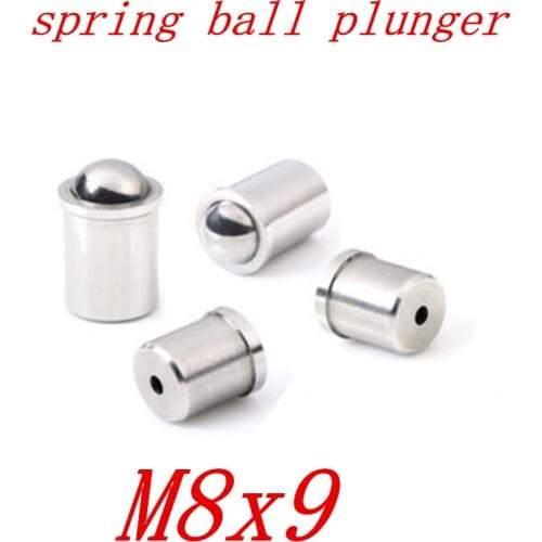 20PCS M8*9 Stainless steel ball spring plunger