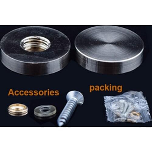 200PCs/lot 22mm Diameter DHL Free Shipping Copper Flat Material Screw Caps Covers Standoff Thread Insert Mirror Fitting Parts