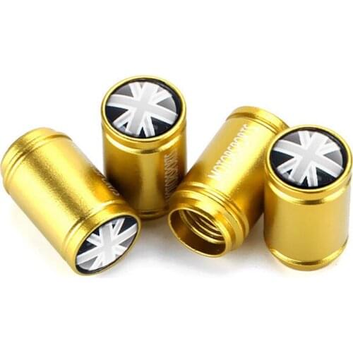 4pcs United Kingdom Flag Aluminum Alloy Car Tire Valve Cap Tyre Cover For Porsche Panamera Cayman Cayenne 911 918 718 Boxster