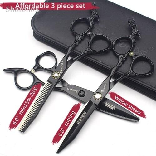 6 inch high quality professional hairdresser hairdressing scissors cut custom thinning hairdresser set haircuts Barber Shop