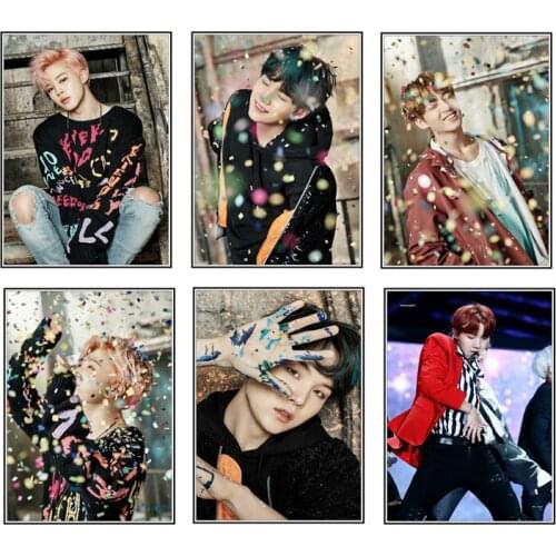 5D DIY Diamond Painting Kpop Bangtan Diamond Embroidery Full Drill Mosaic Cross Stitch Kits Home Decor