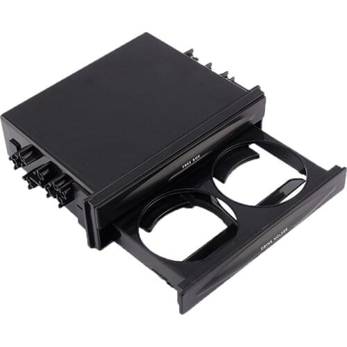 Car Double Din Radio Pocket Drink Cup Holder Plastic Storage Box Organizer Stowing Auto Accessories