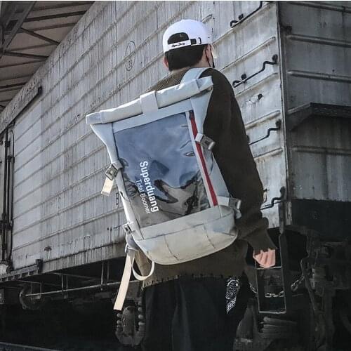 Tide brand backpack male Korean college students large-capacity travel fashion trend school bag female fashion backpack