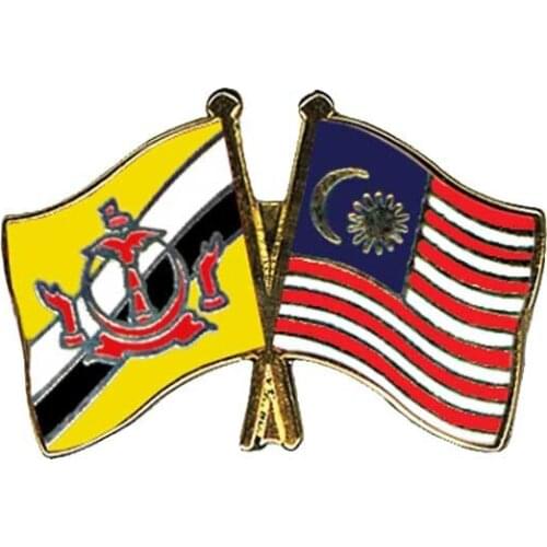 Brunei and Malaysia Cross Metal Pin Made by Iron with Butterfly Button Customized Designs & OEM/ODM Order MOQ50pcs Free Shipping