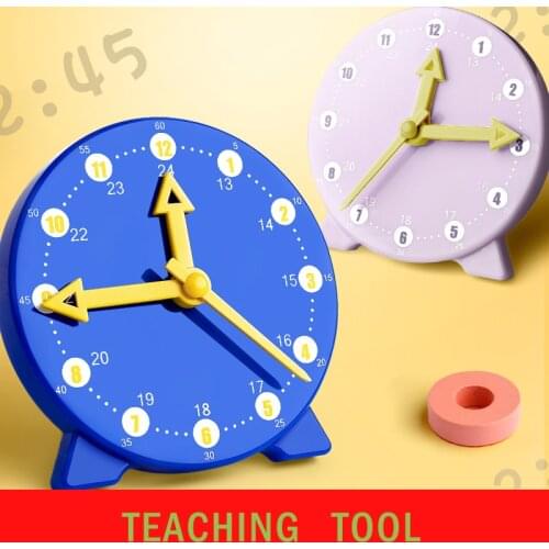 1 Piece Clock Model School Supplies Teach Student Learning Clock Time Teaching Tools For Kids Early Education Adjustable Gear