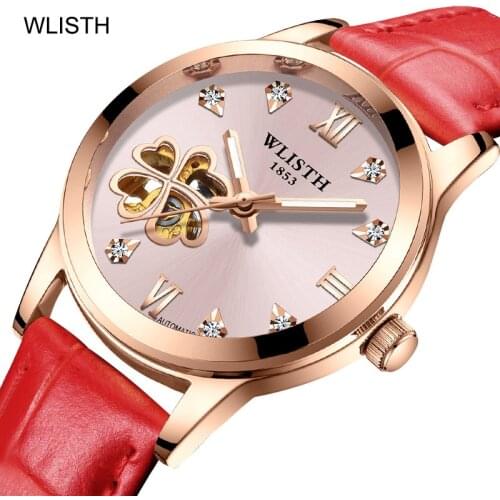 Perspective Luminous Women Watch Luxury Brand Fashion Casual Ladies Watch Dress Hollow Skeleton Automatic Mechanical Watch Clock