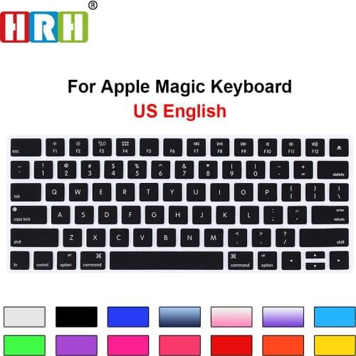 HRH Keyboard Cover Silicone Skin Keypad Cover Protector Protective Film for Apple Magic Keyboard MLA22B/A US Keyboard Version