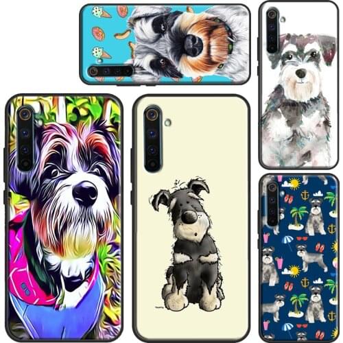 Lovely Dogs Schnauzer Case For OPPO Realme 8 Pro 6 7 Q3 Pro C3 C11 C15 C21 GT OnePlus 8 Pro 9 Pro 7T 8T 9R Cover