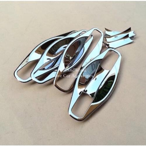 For 2008 2009 2010 2011 2012 2013 Nissan X-Trail T31 Door Bowl Cover Door Handle Trim XTrail X Trail ABS Chrome Car Accessories