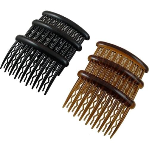 12pcs/lot one dozen 17 teeth combs 8*5cm plastic hair comb fitting for girl gift or hat wedding hair accessories for briede