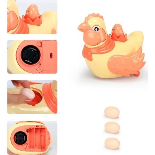 Laying Eggs Chicken Duck Goose Parrot Early Childhood Enlightenment Toys Crawling Toy for Baby Swinging Animal Team