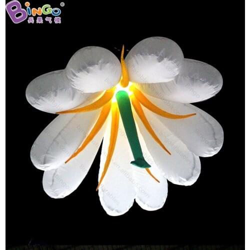 Colors change LED lighting inflatable Lily flower for decoration giant hanging flower for wedding party- toys