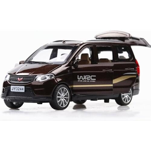 Diecast Toy Model 1:32 Scale for WULING MPV Sport SUV Car/Pull Back/Sound & Light/Educational Collection/Gift for Kid