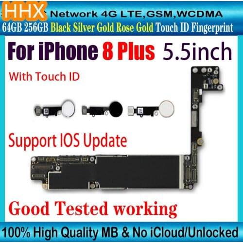 100% Original Unlocked Motherboard For iPhone 8 Plus 5.5inch With/NO Touch ID,For iPhone 8 Plus Logic Board Mainboard With Chips