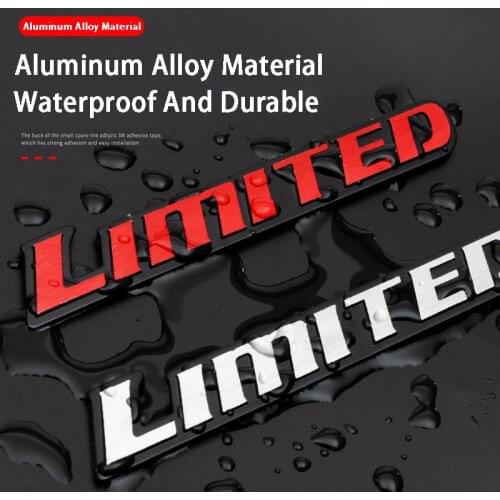 3D Metal Limited Car Sticker Emblem Badge Decal For Honda Jeep Dodge Benz Mustang Mazda Audi Chevrolet Car Accessories