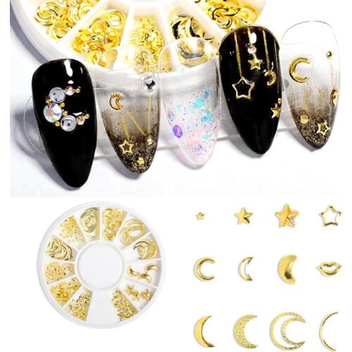 Metal Chain Rivets Crystal Stud Nail Art Decorations Gold Silver UV Gel Polish Manicure DIY Charms Nail Decor Nail Sticker