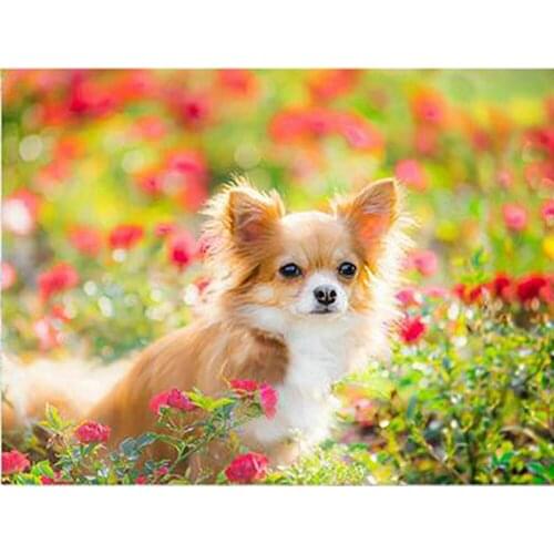 Animal Dog DIY Cross Stitch 11CT Kits Craft Needlework Set Cotton Thread Printed Canvas Home Decoration Dropshipping On Sale