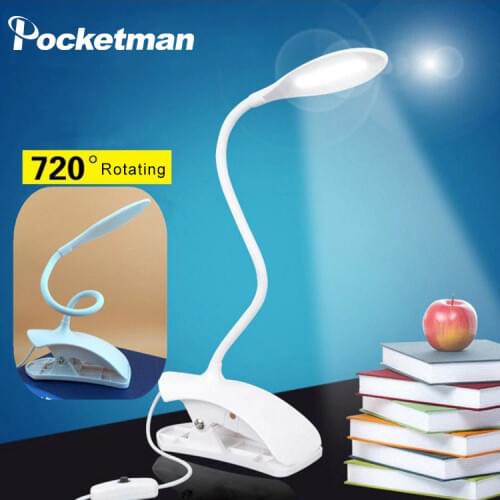 Desk lamp USB led Table Lamp 14 LED Table lamp with Clip Bed Reading book Light LED Desk lamp Table Modern fixtures