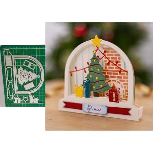Christmas Tree Gift Ornament New Metal Cutting Dies Knife Mould Scrapbook Album Greeting Card Decoration DIY Handmade Art