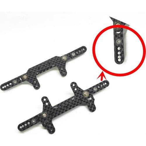 Carbon Fiber Single/Double Spring Front Rear Independent Buffer Faucet Pteris Bracket Anti-hanging Parts Tamiya Mini 4WD Car DIY