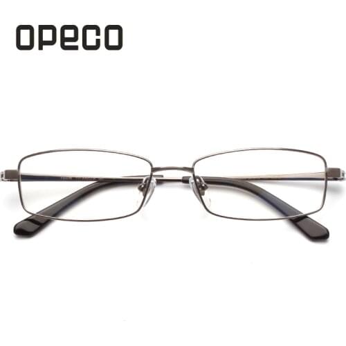Opeco Brands 100% Pure Titanium Man Eyeglasses Frame RX able Recipe Men Glasses Full Rim Light Weight Myopia Optical Eyewear8850