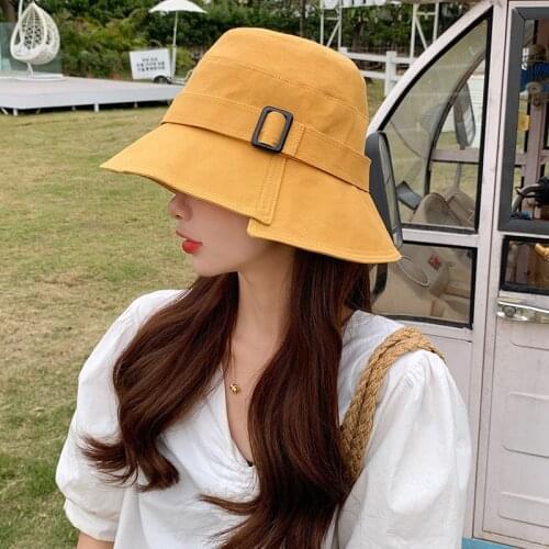 New Summer Autumn Foldable Irregular Bucket Hat Womens Panama Outdoor Sunscreen Fishing Hunting Cap Woman Hat Fishermans Hats