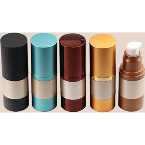15ml Airless Pump Vacuum Scrub Bottle Toiletries Container Plastic Refillable Dispenser Travel Cosmetic Bottles Lotions Press