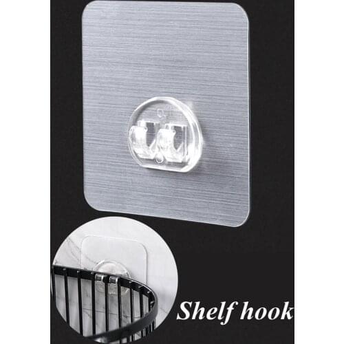 Transparent Fixing Auxiliary Sticking Hook Rack Strong Seamless Glue On The Wall Punch-Free Magic Sticking Hook
