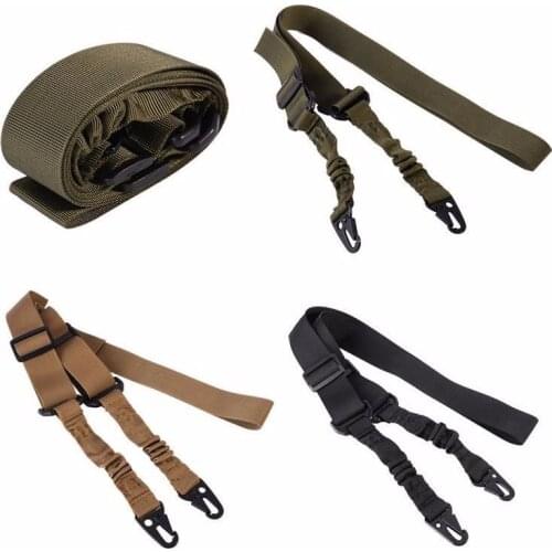 Outdoor 2 Point Tactical Gun Sling Hunting Rifle Sling Nylon Shoulder Strap Adjustable Airsoft Buckle Belt Hunting Accessories