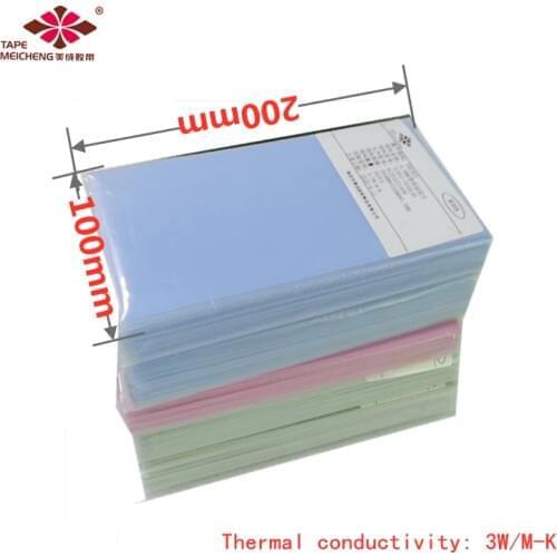 High Thermal Conductivity Silica Gel Pad Notebook Computer Graphics Solid Silicone Grease Patch High Thermal Conductivity 3W