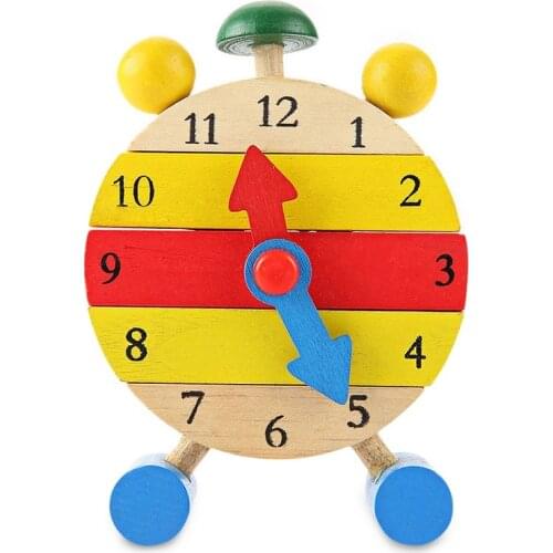 Mini Puzzle Clock Montessori Wooden Puzzles Toys Oyuncak For Children Digital Time Learning Education Educational Game Boys