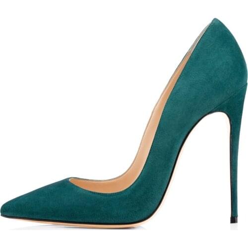 Pumps Sexy Womens Shoes Suede Super High Heel Pointed Toe Thin Heels Dress Elegant Wedding Shoes Ladies Shoe Zapatos Mujer 12cm