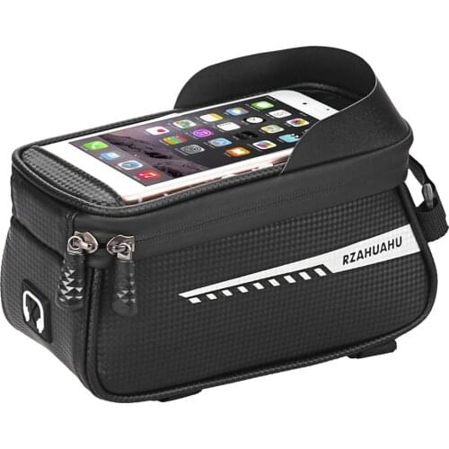 Waterproof Mountain Bike Top Tube Bag Cycling Pannier Saddle Bicycle Front Pipe Touch Screen Phone Pouch