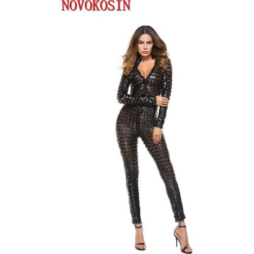 Plus Size M-4XL Women Black Blue Sexy Hole Faux Leather Front Zipper Crotch Bodysuit Fetish Costumes Erotic Hollow Out Lingerie