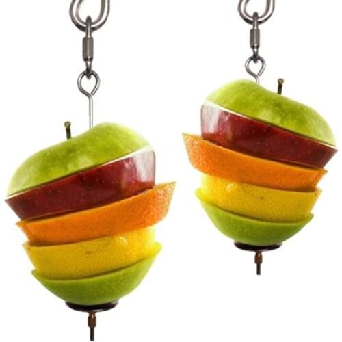 1Pc Stainless Steel Small Parrot Toy Meat Kabob Food Holder Durable Bird Cage Accessories Stick Fruit Skewer Bird Treating Tools