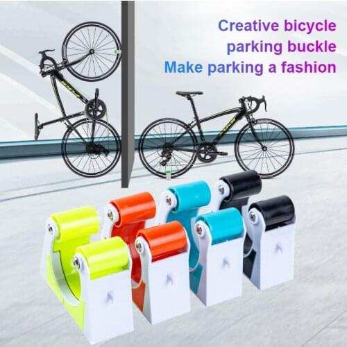 1PC Bicycle Parking Rack Buckle Portable Wall Mount Hook Cycling Display Stand Mountain Road Bike Indoor Vertical Bike Storage