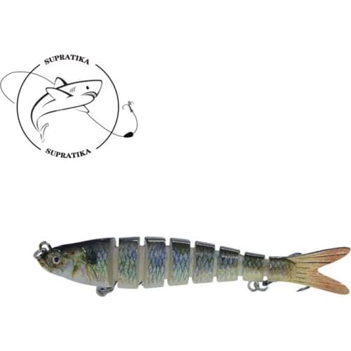 11g,25g Artificial 8 Section Freshwater Hard Fishing Lure Bionic Multi-Section Swimming Anti-Corrosion Plastic Fishing Bait