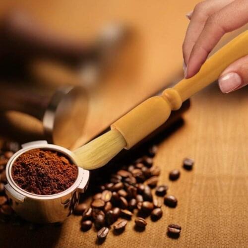 2 Pcs Coffee Grinder Cleaning Brush Wood Dusting Brush for Espresso Stations and Equipment