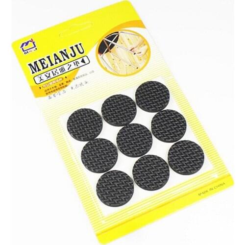 9Pcs/4Pcs Tables and chairs mats and Ottomans black corner of the desk chair cushion anti abrasion floor mat door mat Felt pad