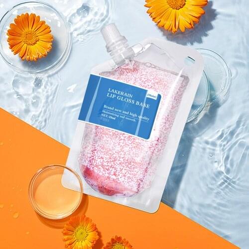 25ml DIY Lips Gloss Base Oil with Glitter Moisturizing Liquid Lipstick Long Lasting Non-blooming Clear Lip Makeup Gel Lakerain