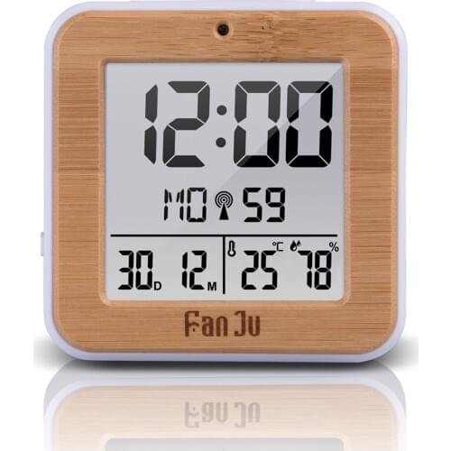 FanJu FJ3533 LCD Digital Alarm Clock With Indoor Temperature Alarm Clock Dual Alarm Battery Operated Snooze Date Alarm Clock