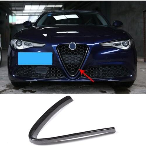 For Alfa Romeo Giulia 2017 2018 Car Accessories 1 Pcs ABS Front Grill Decoration Frame
