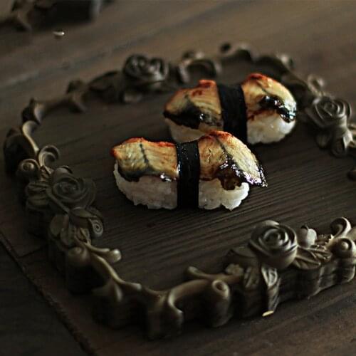 European antique retro handcrafted hand painted wood tray