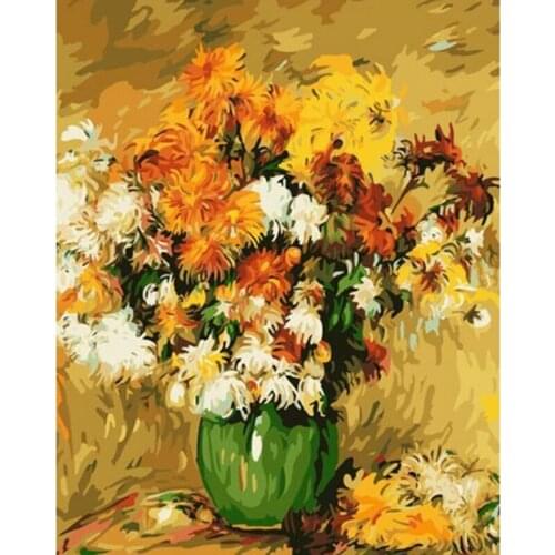 GATYZTORY Frame Paint by Numbers Sunflowers Oil Painting By Numbers Kits Digital Painting On Canvas DIY Home Decor