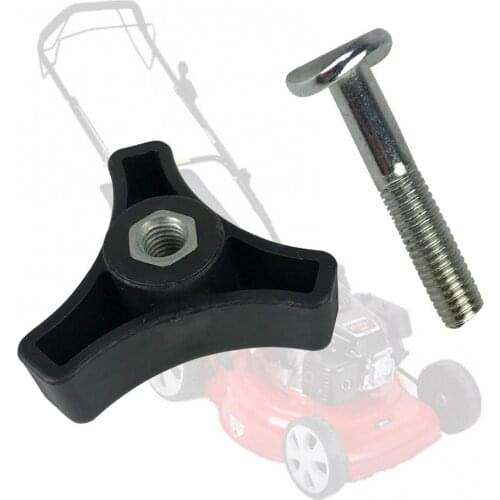 Lawn Mower Plastic Triangle Handle Knob Nut Screw Bolt Kit Tool Fixing Accessory